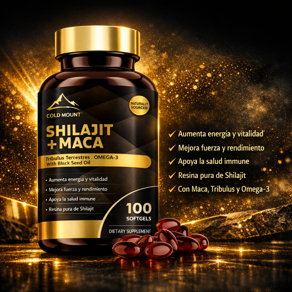 Suplemento Shilajit + Maca 100 capsulas