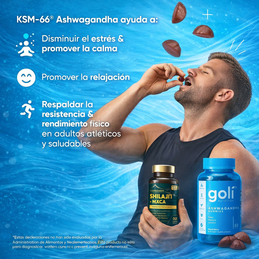 Suplemento Goli Ashwaganda 60 gomas