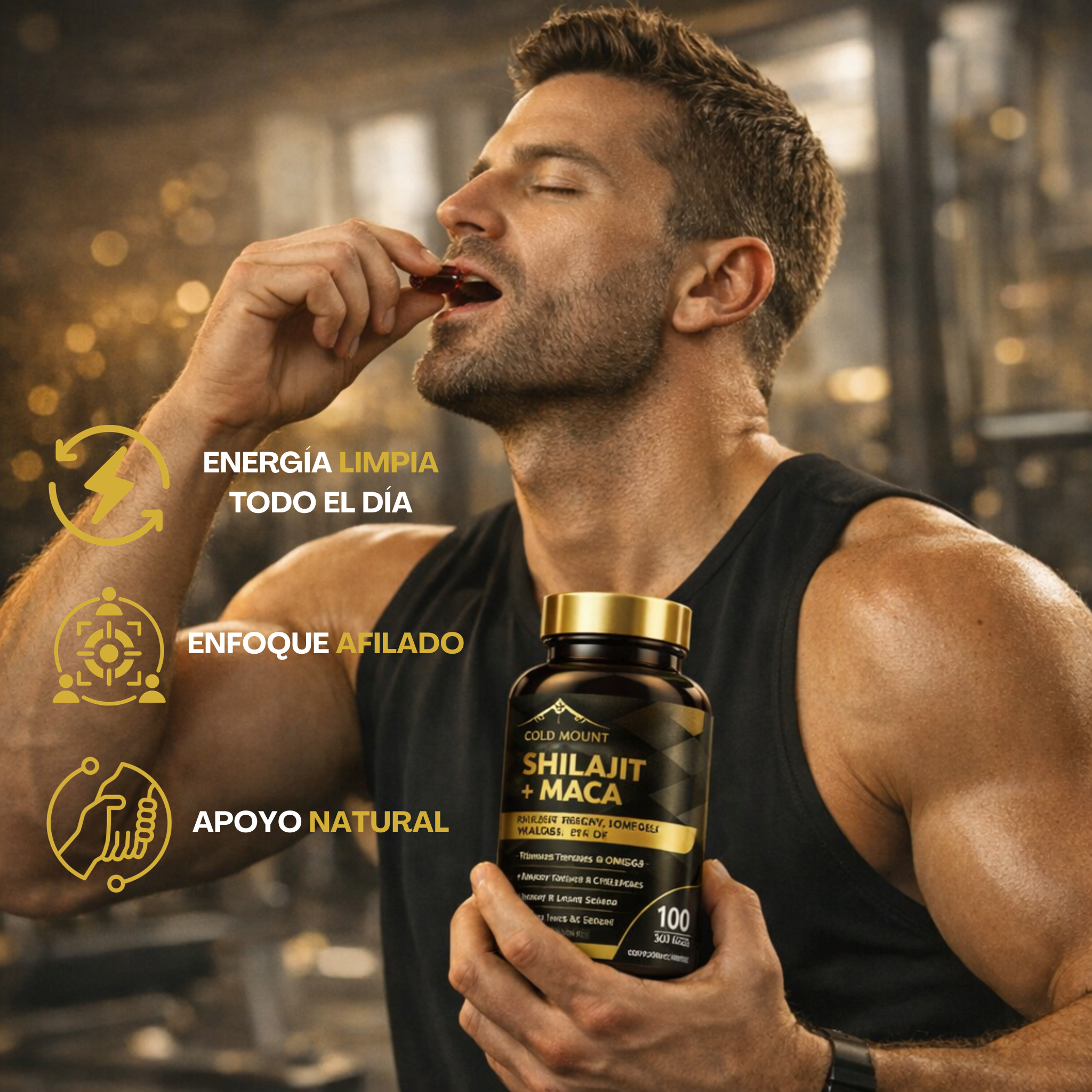 Suplemento Shilajit + Maca 100 capsulas